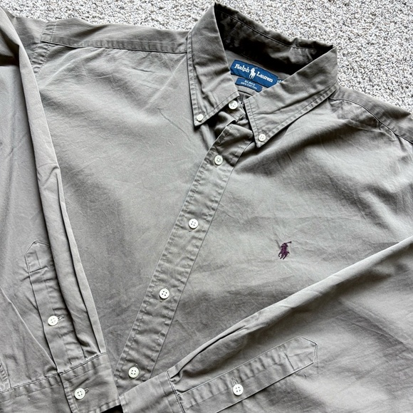 Ralph Lauren Other - Ralph Lauren Men's Greige Oxford Button-Down Shirt | XXL